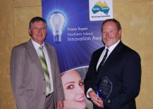 AgriFood Skills Australia’s Niel Jacobsen with Russell Stewart, the North West Advisory Group’s Make it Work Development Manager.