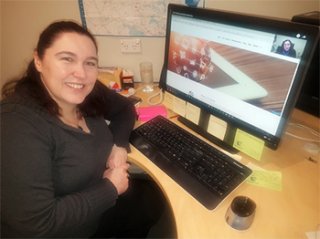 RDANI Project Officer Tiffany Gilleland reviewing one of her live training sessions