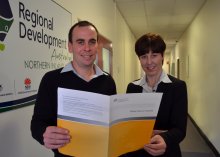 Regional Development Australia Northern Inland (RDANI) Executive Officer, Nathan Axelsson and Senior Project Officer, Kim-Trieste Hastings inviting stakeholders to meet with Immigration Department representatives.
