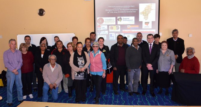 Northern Region Local Aboriginal Land Council (LALC) representatives at the Aboriginal Economic Development Symposium with Member for Northern Tablelands, Adam Marshall.